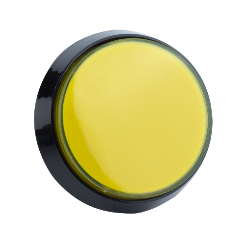 46mm 노랑색 원형 LED 아케이드 스위치 버튼